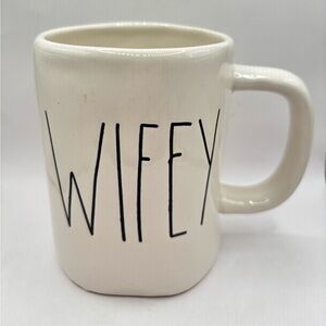 Wifey Ceramic Coffee Mug - White by Rae Dunn
